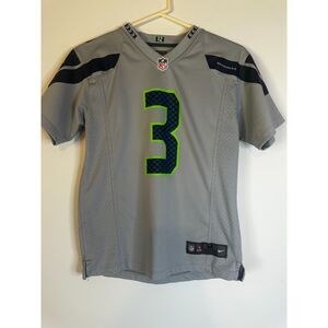 Nike NFL Seahawks Russell Wilson #3 Youth Jersey Gray Size M 10/12